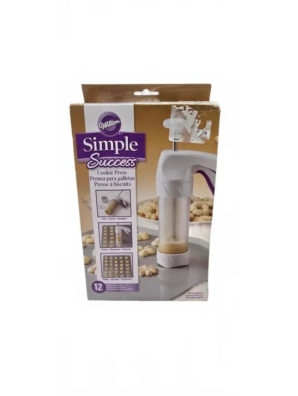 Wilton Simple Success Cookie Press with 12 Design Discs